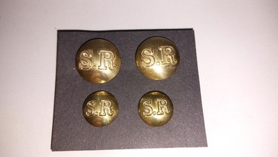VIER SÜDBAHN UNIFORMKNÖPFE, 2 große, 2 kleine