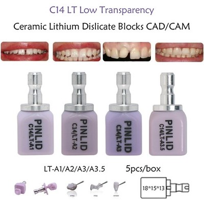 US C14 Dental Emax Glass Ceramic Blocks LT A2 Lithium Disilicate CAD/CAM CEREC
