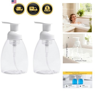 Modern Foaming Soap Dispenser - 2 Pack, 8 oz for Personalized Care Products