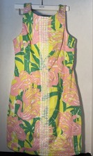 Lilly Pulitzer Target Shift Dress Fan Dance Pink Green Size 4 20th Anniversay