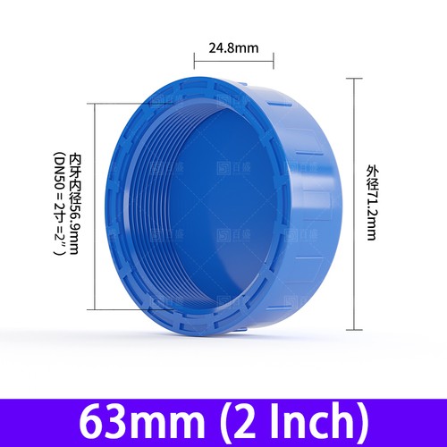 Tapa de extremo de rosca hembra de PVC de 20-63 mm Accesorios de plomería Tapa de corte de tubería - Junta - Imagen 26 de 32
