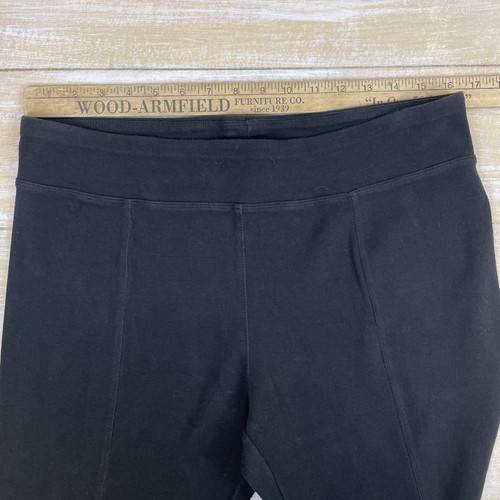One World Ponte Knit Center Seamed Ankle-Length Pull-on Pants Black Size XL - Picture 6 of 9