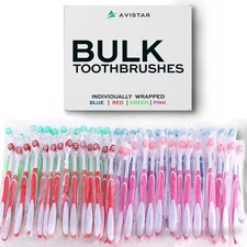 Bulk Toothbrushes Pack - 148 Individually Wrapped Toothbrushes Bulk for Trave...