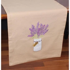 Lavender Mason Jar Table Runner