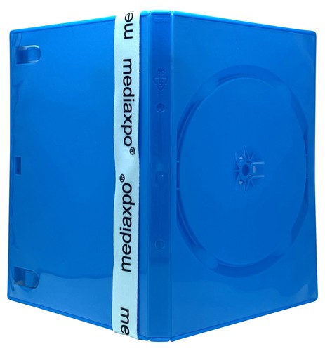 STANDARD Solid Blue Color Single DVD Cases Lot - Picture 2 of 3