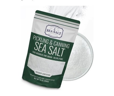 Pickling Curing Salt for Preserving, Fine Non-Iodized Kosher Brining, 14 oz
