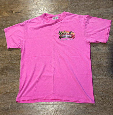 Ron Jon Surf Shop Cocoa Beach Florida T Shirt Mens Large Pink Parrot Graphic