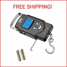 Dr.meter Fish Scale - PS01 110lb/50kg Backlit LCD Display Digital Scale with Bui