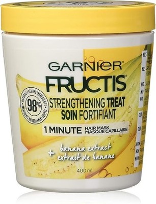 Garnier Fructis Strengthening Treat 1 Minute Hair Mask With Banana 13.5 OZ NEW