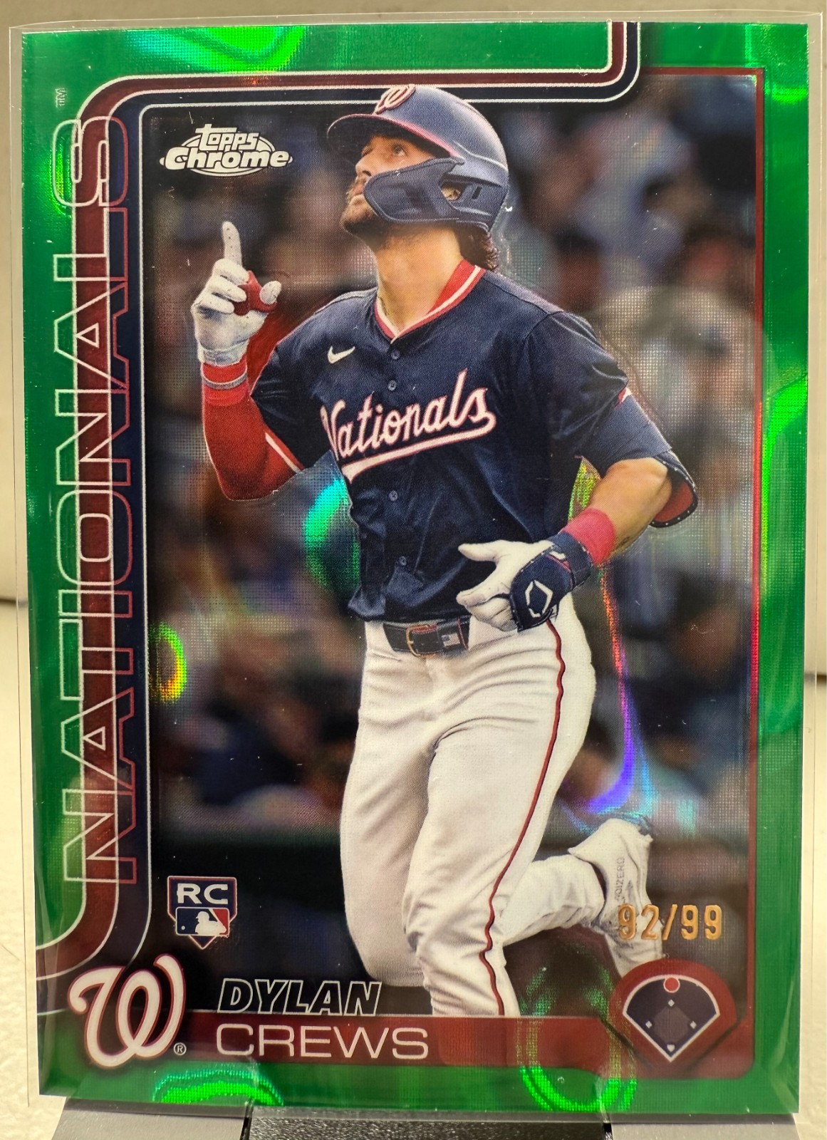2025 Topps Chrome - Dylan Crews #146 Green Lava Refractor /99 Rookie (RC)