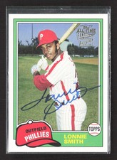 2005 Topps All-Time Fan Favorites Lonnie Smith -LS Auto Phillies TV2726