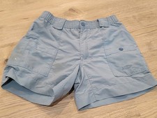 Aftco Fishing Nylon Blue Cargo Shorts YOUTH 28 READ