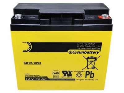SUN Battery SB12-18V0 12V 18Ah Blei Akku AGM mit VdS