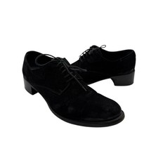 Prada Black Suede Lace-Up Derby Shoes – Size 40