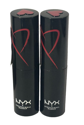 2X NYX Professional Makeup Shout Loud Satin Lipstick Cherry Charm SLSL08 0.12 oz
