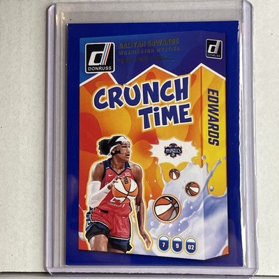 2025 Donruss WNBA #4 Aaliyah Edwards Crunch Time Press Proof Blue