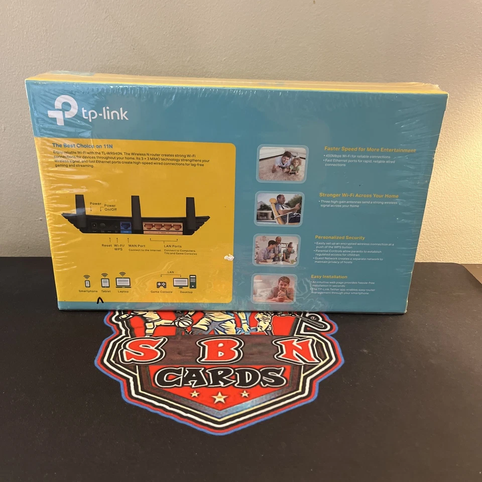 NEW TP-Link N450 Wi-Fi Router-Wireless Internet Router TL-WR940N Factory Sealed - Image 2 of 2