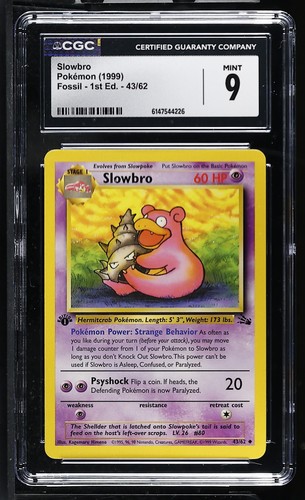 Slowbro (1st Edition) graded CGC 9 for sale on eBay