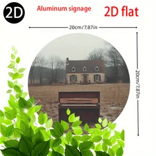 Retro Grand Piano Metal Wall Art Country Style Antique Piano Scene