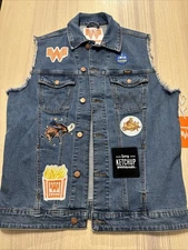 Wrangler × Whataburger Cut-Off Denim Vest – NWT – Texas Collaboration, Size M