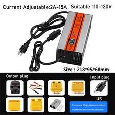 Current Adjustable Battery Charger 48V-72V Li-ion LiFePo4 Battery Charger 2A-15A