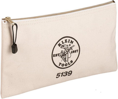 Klein Tools 5139 Reißverschlusstasche aus Segeltuch, Werkzeugtasche bis 31,8 x 1