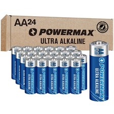 Powermax 24-Count AA Batteries, Ultra Long Lasting Alkaline - 24 Count