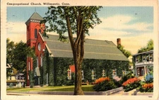 Willimantic Connecticut CT : CHURCH SCENE o/18 AV3119