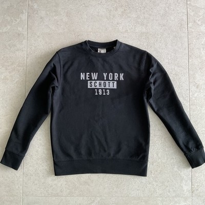 Schott NYC Sweatshirt Gr. M Pullover Schwarz Top Herren
