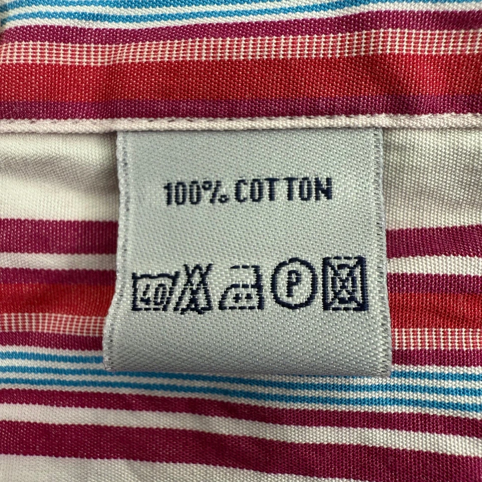 Camisa Gieves Hawkes Para Hombres 16.5 Rayas Algodón Puño Francés Nº1 Savile Row Londres Foto 4 de 4