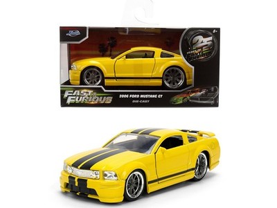 2006 FORD MUSTANG GT YELLOW ''FAST & FURIOUS 25 YEARS'' 1/32 DIECAST BY JADA 36438
