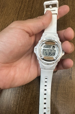 Casio Baby-G Digital Quartz Sport Watch Alarm Day/Date White Resin