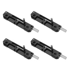 4 Pcs Right Spring-Loaded Gate Latch, Black Barrel Bolt Latch, Zinc Alloy