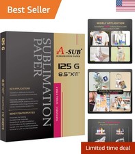 125g Sublimation Paper 8.5x11 Inch - 110 Sheets, Fast Dry, Ideal for Gifts