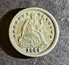 1844P Seated Liberty US Silver Half Dime--Original XF+ Condition!