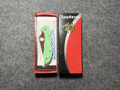 Spyderco Delica 4 Mint Green FRN Satin CPM M4 Blade HQ Exclusive Knife C11FPGRM4