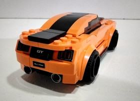 Custom Orange/Black Ford Mustang GT - This is a modified LEGO 75871 Speed Champi