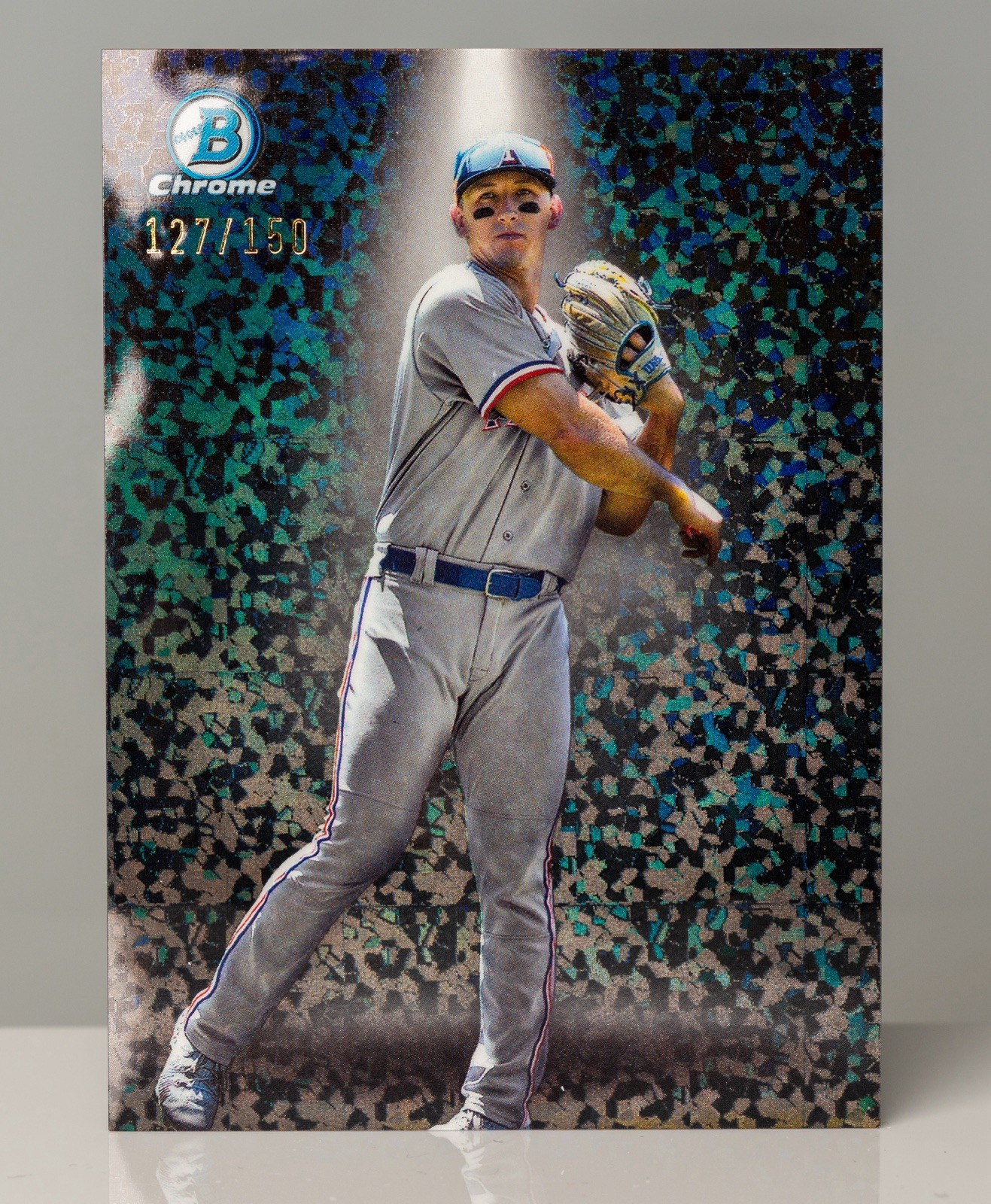 2024 Bowman Chrome Wyatt Langford Spotlights Mini Diamonds Refractor Rookie /150