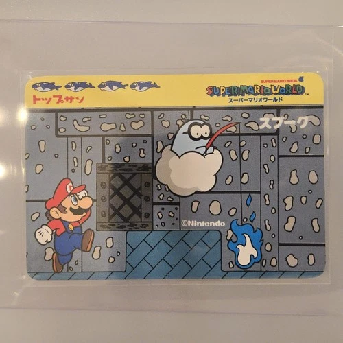 1992 Bandai Mario trading card Super Mario World Nintendo Vintage NES