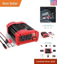 200W Car Power Inverter 12V DC to 110V AC Converter with 3.1 A Dual USB Quick...