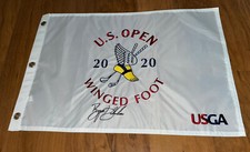 Bryson Dechambeau Signed 2020 US Open Winged Foot Flag