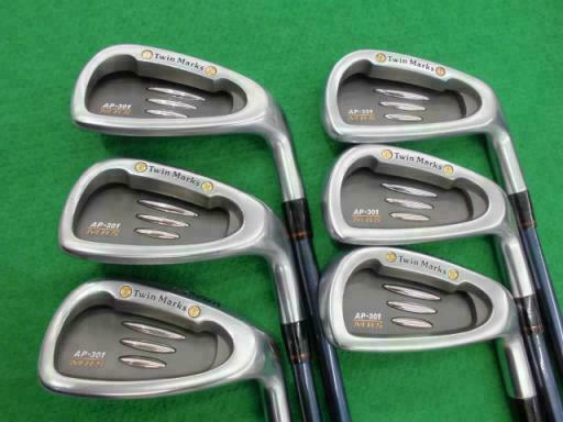 HONMA TWIN MARKS AP-301 MRS 6PC ORIGINAL SHAFT R-FLEX IRONS SET