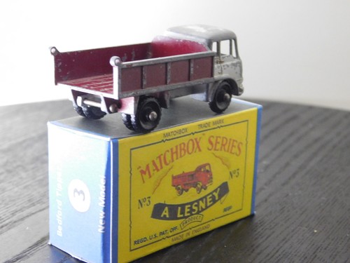 1960s LESNEY MATCHBOX. No3 BEDFORD TIPPER TRUCK 1:87 with Repro Box - Picture 4 of 6