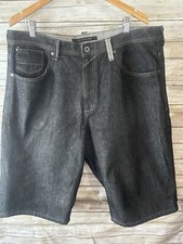 Vintage Sean John Shorts Mens 40 Black Denim Jean Jorts Hip Hop Y2K Baggy j132