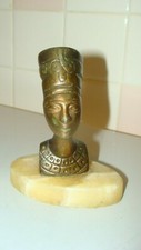 Vintage Metal/Copper Egyptian Nefertiti Bust 4.7" tall x 4.1" x 3"
