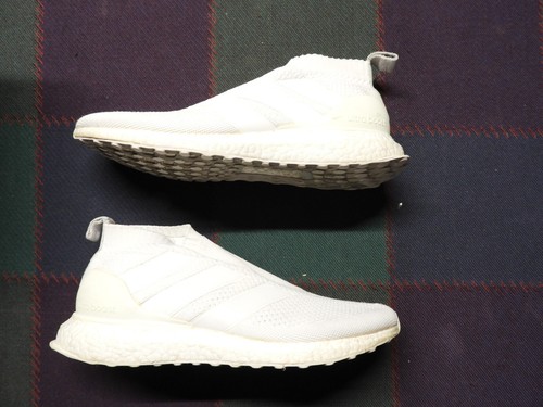 Adidas Ace 16+ UltraBoost - Triple White Sneakers - Pull On Knit - AC7750 - EUC - Picture 3 of 9