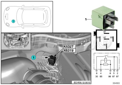10-BMW 1 2 3 4 Series (96-15) 5-Pin Multi-Use Relay 61360141229 