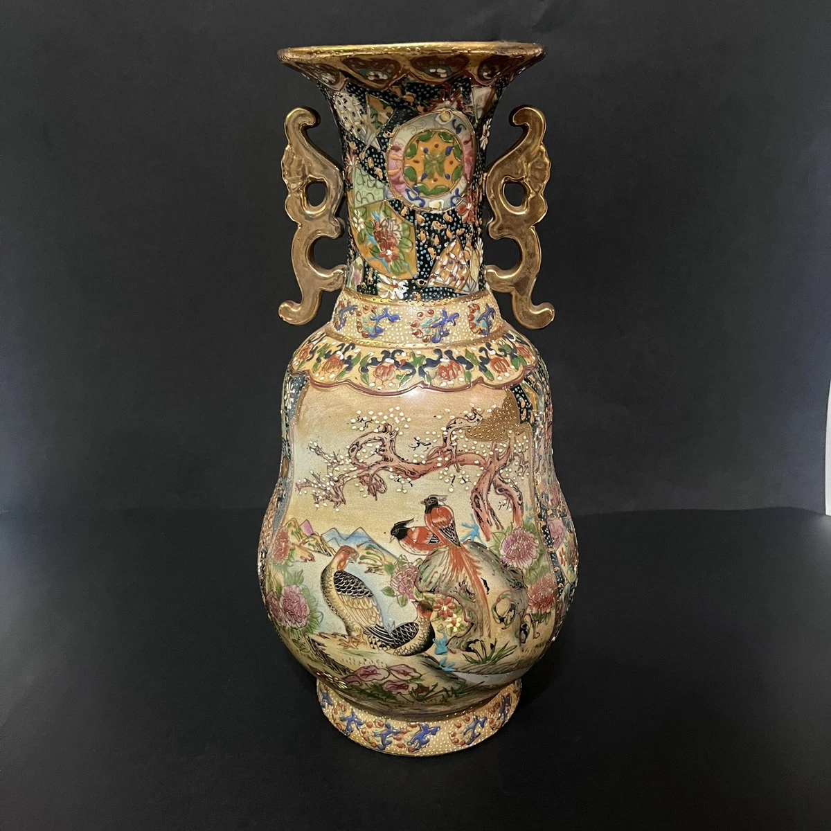 陶瓷金色日本古董花瓶| eBay