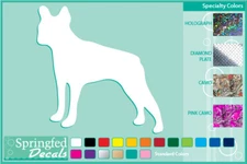 BOSTON TERRIER Silhouette cut vinyl decal #1 car truck window Dog Sticker