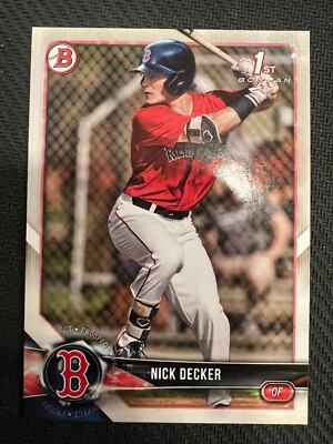 QTY: 2018 Bowman Draft - Nick Decker ( Red Sox ) 1st Rookie #BD